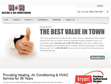 Tablet Screenshot of hh-heatingcooling.com
